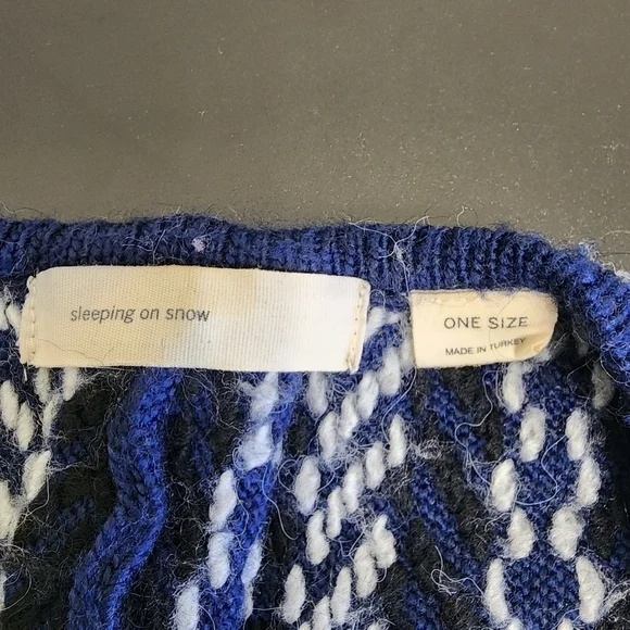 Anthropologie Sleeping On Snow  Blue Cardigan  One Size - Picture 12 of 14